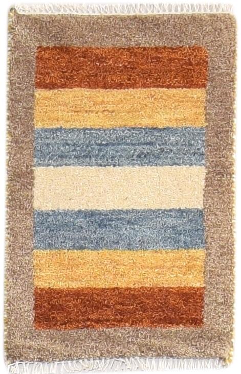 1X2 Rug Wool Multi Color Modern Hand Knotted Scandinavian Bordered Small Carpet 