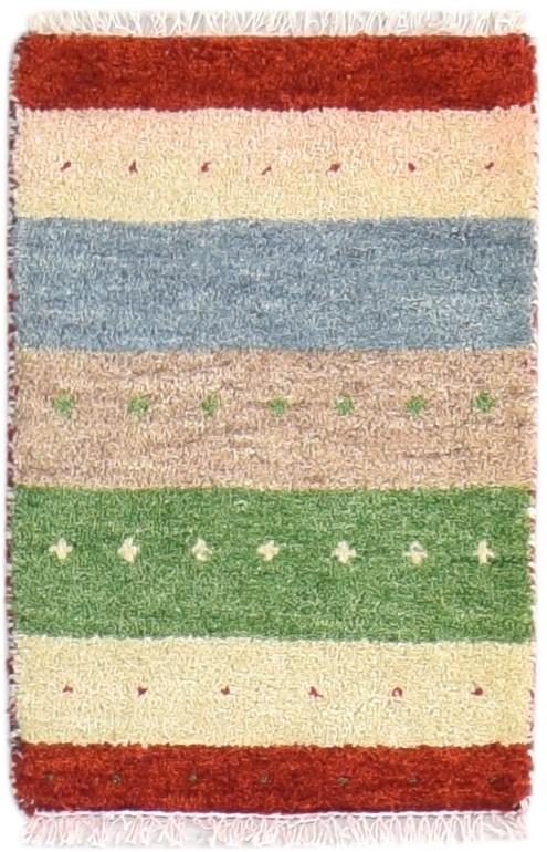 1X2 Rug Wool Multi Color Southwestern Hand Knotted Gabbeh Tribal Small Carpet 