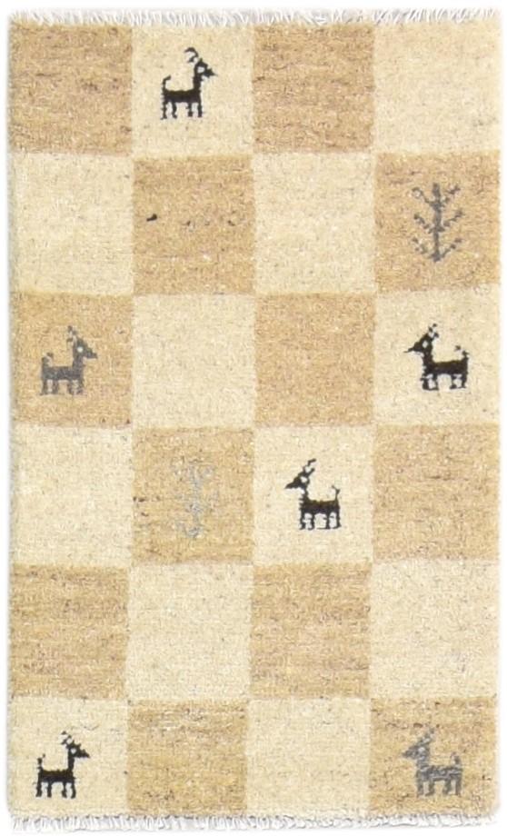 Wool Sand Rug 2' X 2' Southwestern Hand Knotted Gabbeh Tribal Small Carpet 