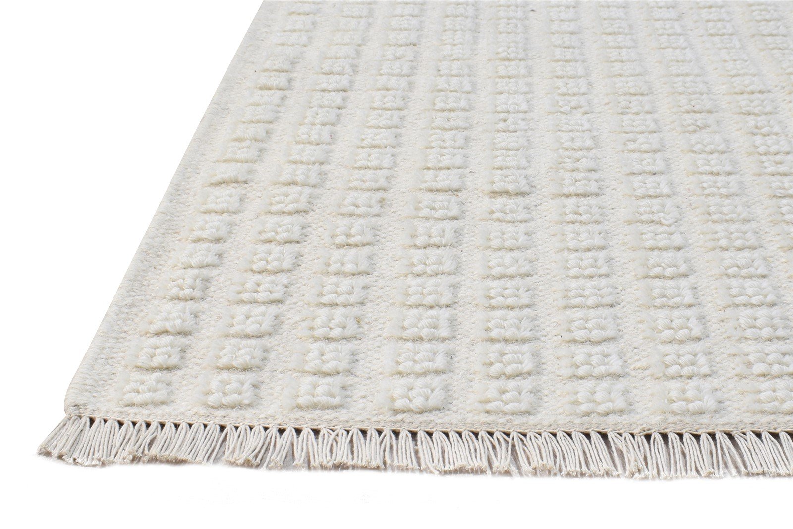 2X3 Rug Wool Off-White Modern Jacquard Loom Scandinavian Abstract Small Carpet 