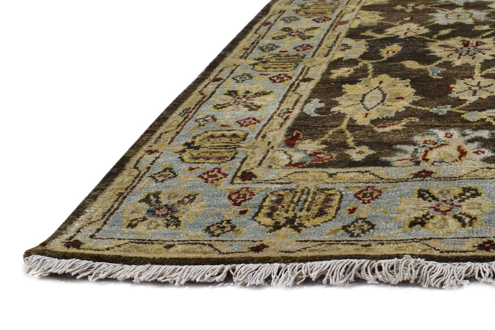 4' X 6' Rug Wool Brown Persian Hand Knotted Oushak Oriental Room Size Carpet 