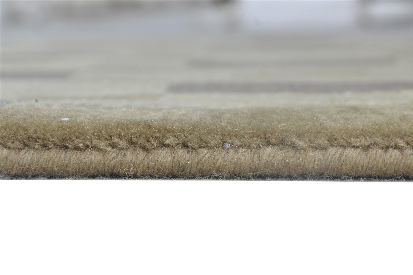 4X6 Rug Wool Brown Modern Hand Knotted Scandinavian Abstract Room Size Carpet  Area Rug 