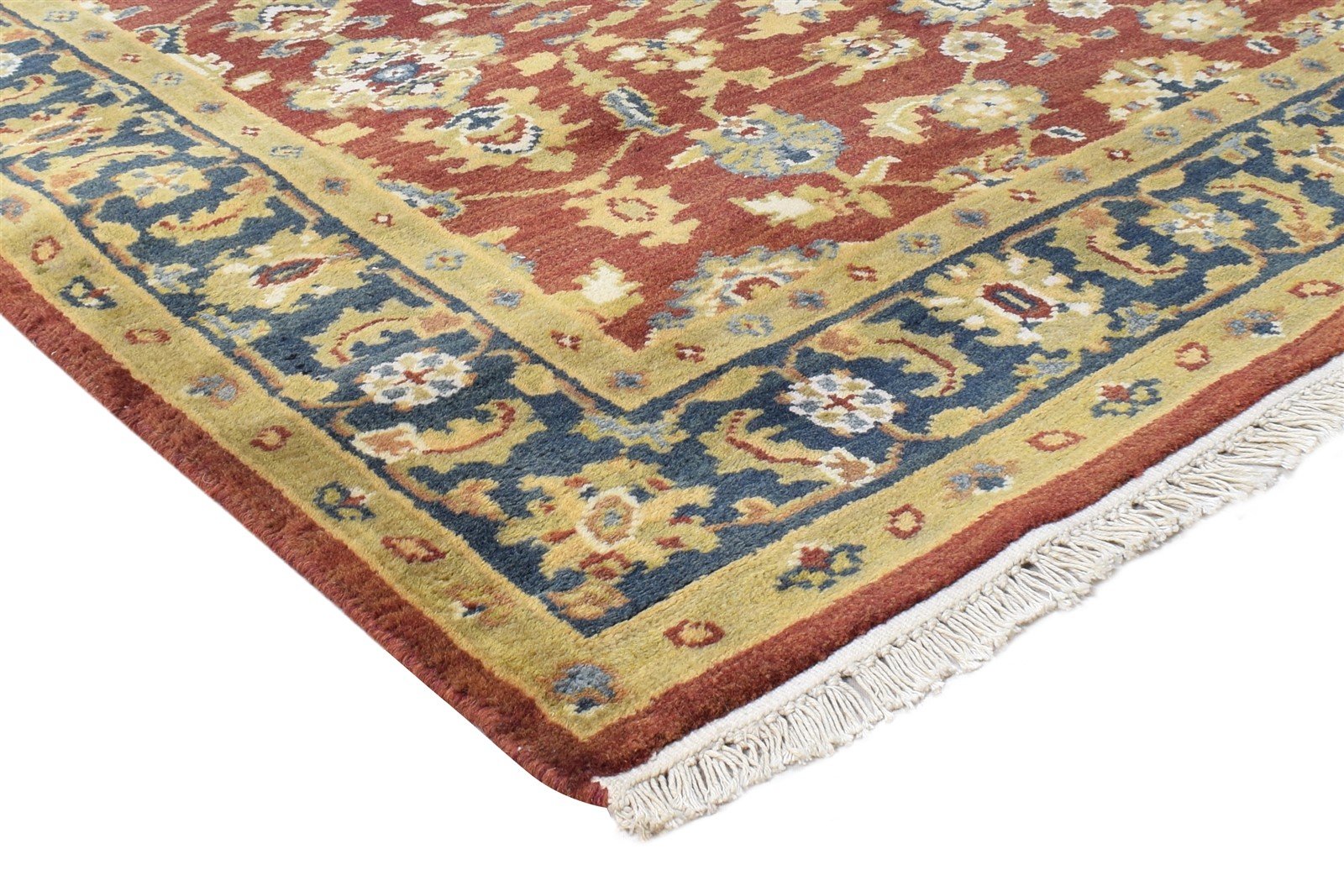 Wool Red Rug 4' X 6' Persien Hand Knotted Oushak Oriental Room Size Carpet 