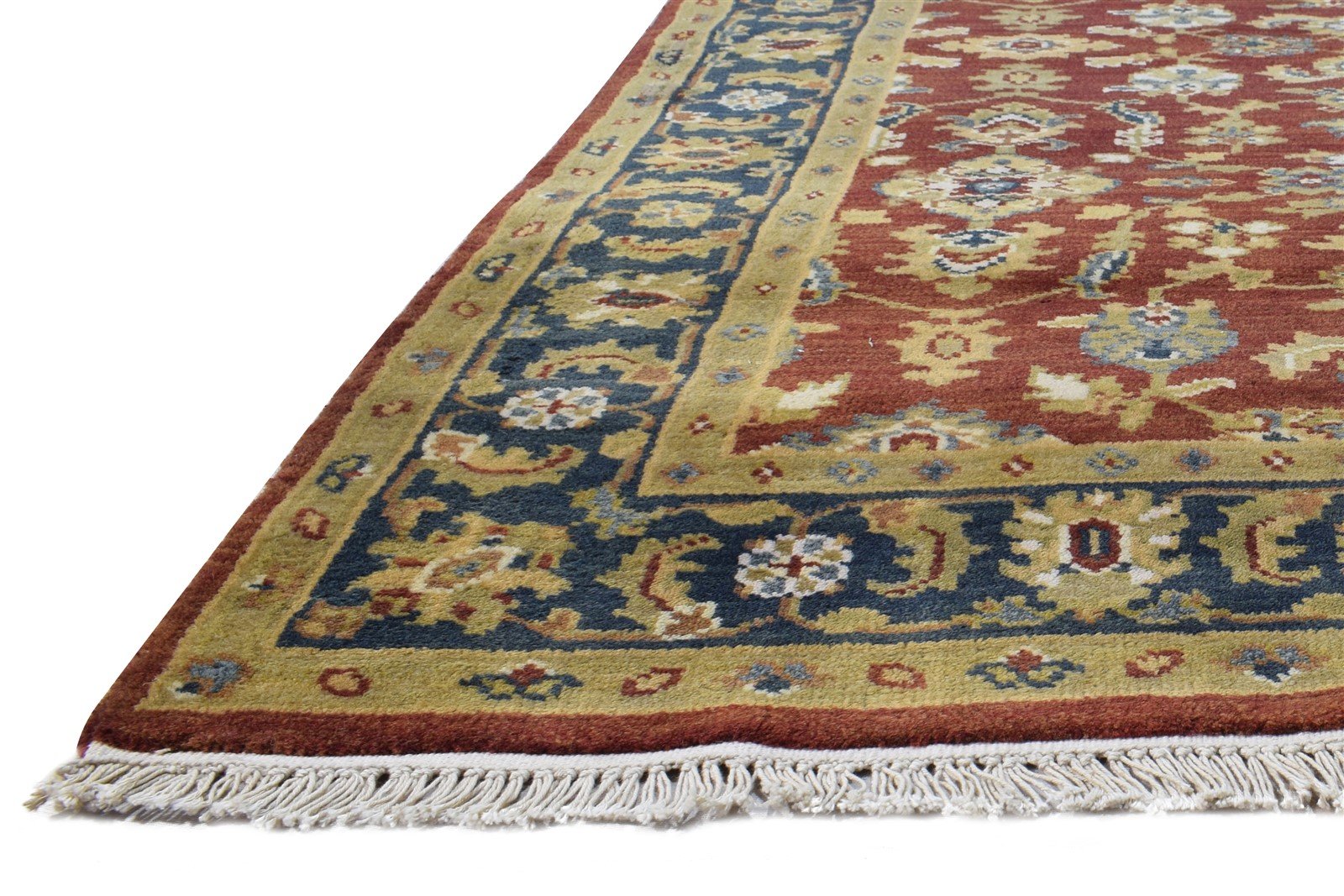 Wool Red Rug 4' X 6' Persien Hand Knotted Oushak Oriental Room Size Carpet 