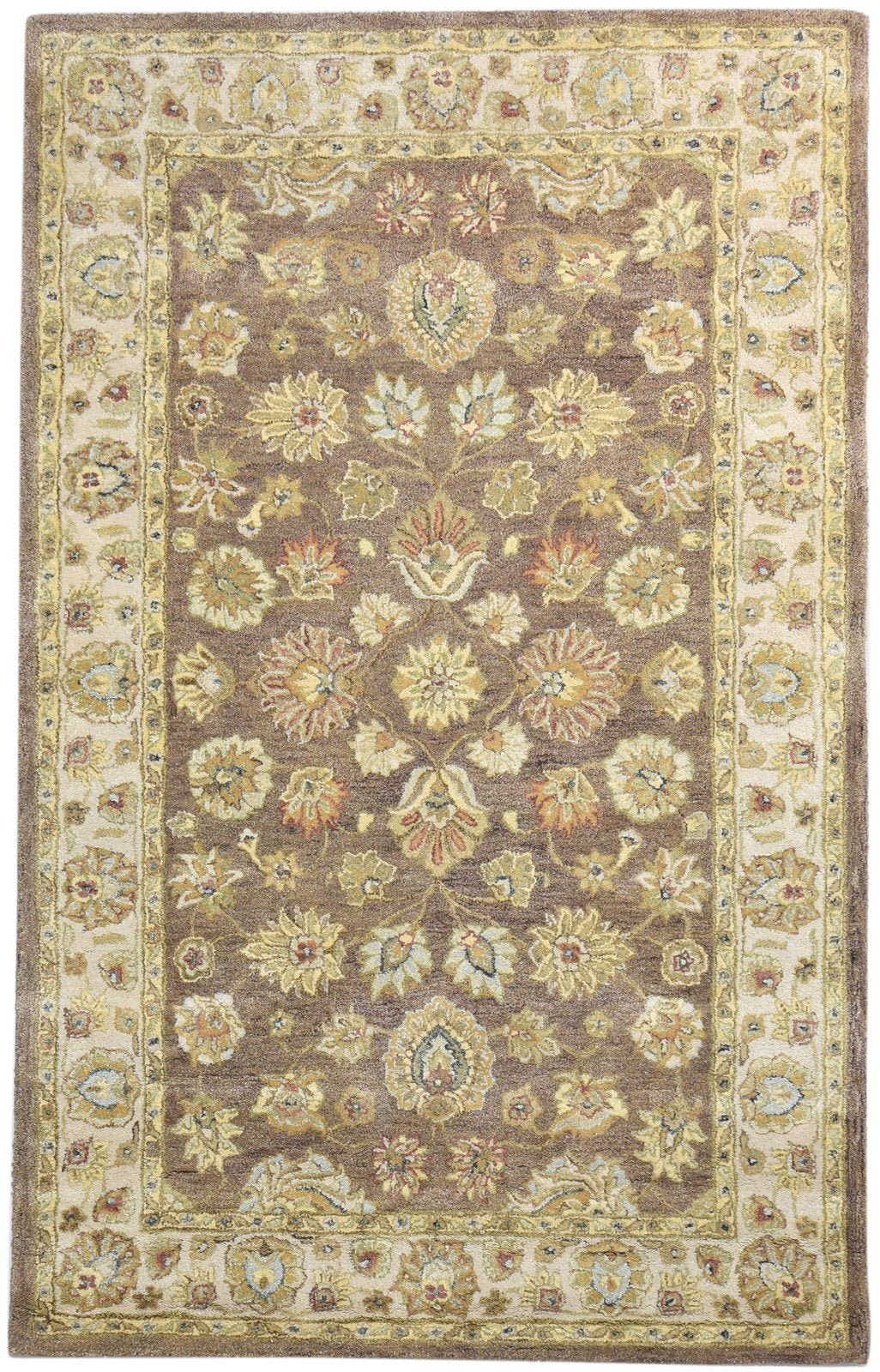 Wool Brown Rug 5' X 8' Persian Hand Tufted Oushak Oriental Room Size Carpet 