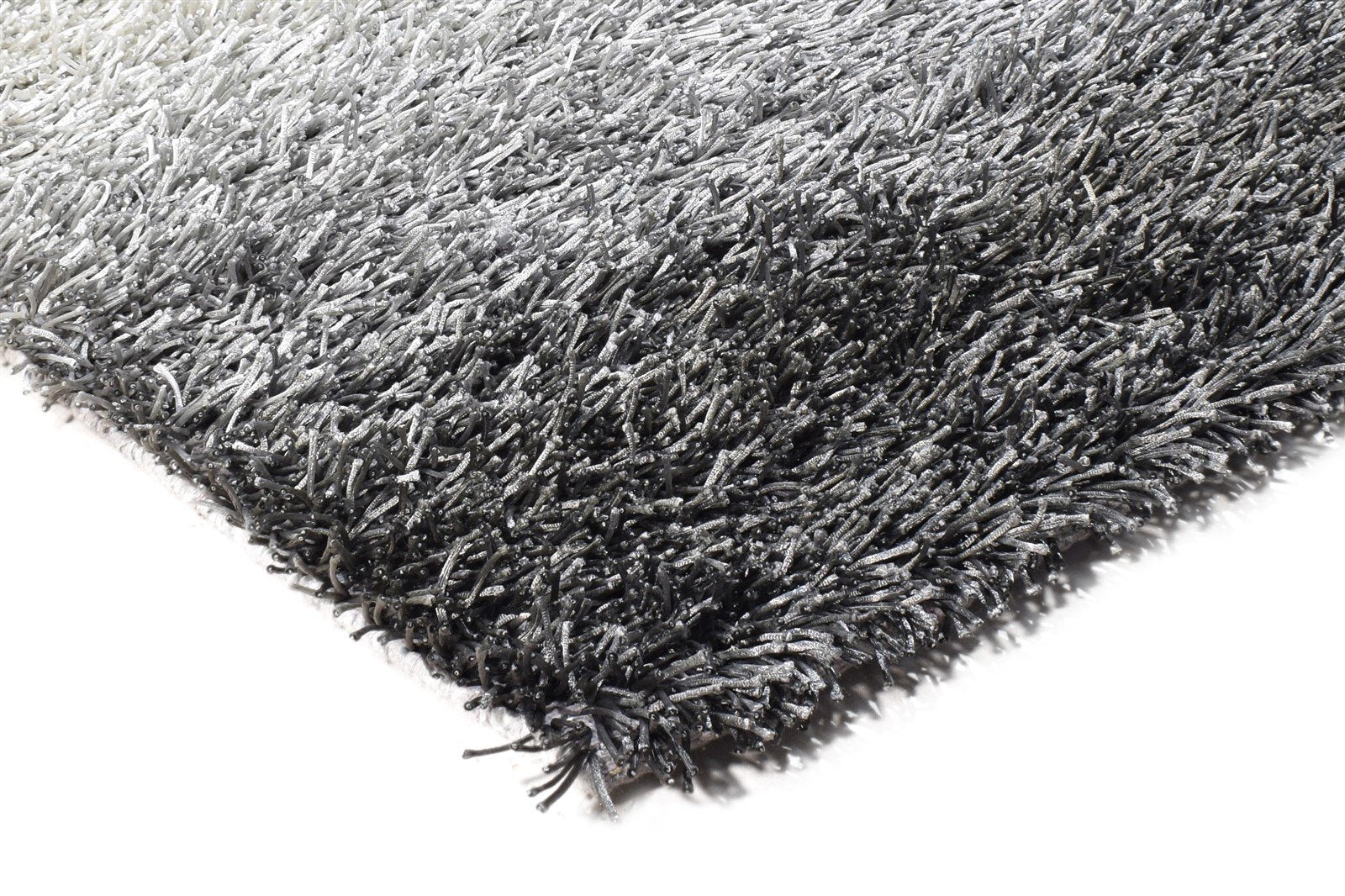 3' X 5' Rug Polyester Charcoal Shag Hand Woven Scandinavian Solid Small Carpet 