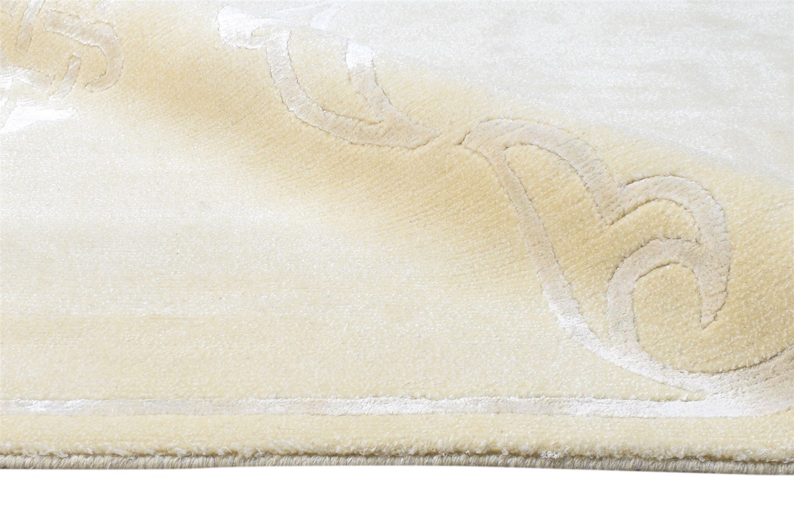 6X9 Rug Silk Beige Modern Hand Knotted Scandinavian Abstract Room Size Carpet  Area Rug 