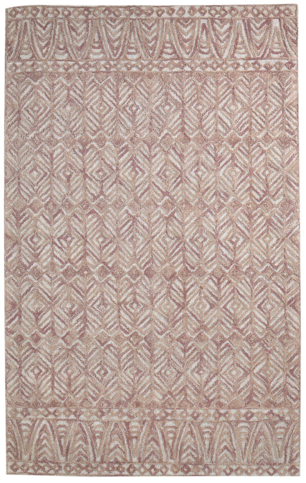 Hand Tufted Brown Wool Rug 5' X 8' Modern Scandinavian Nordic Room Size Carpet 