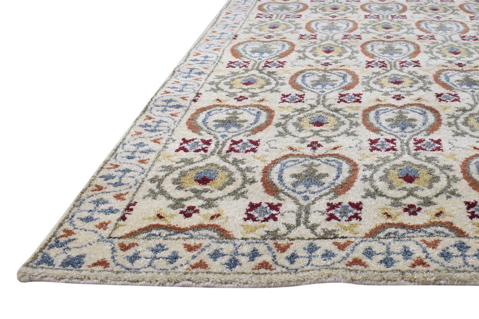 4' X 6' Rug Wool Beige Persian Hand Knotted Kashan Oriental Room Size Carpet 