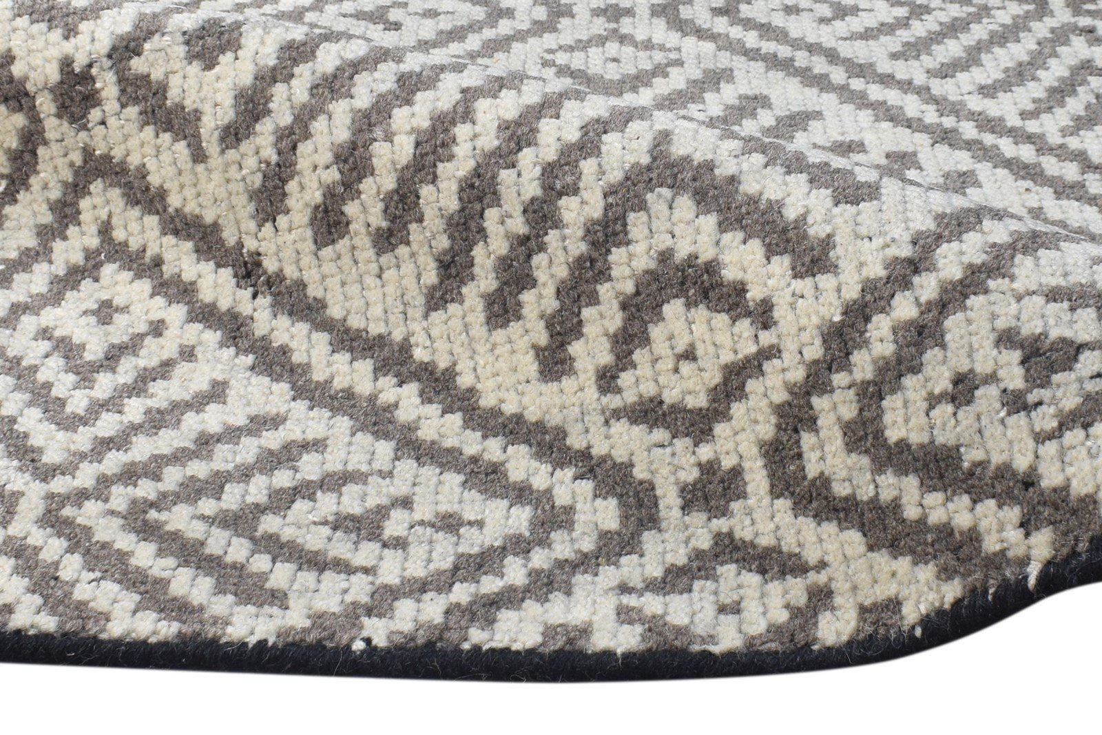 Wool Grey Rug 2' X 3' Modern Hand Knotted Scandinavian Nordic Small Carpet 