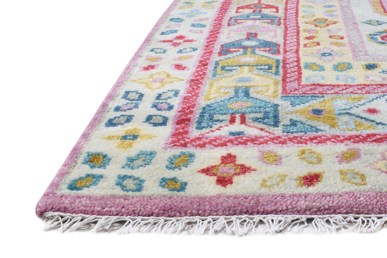 8' X 10' Rug Wool Pink Modern Hand Knotted Oushak Oriental Large Carpet 