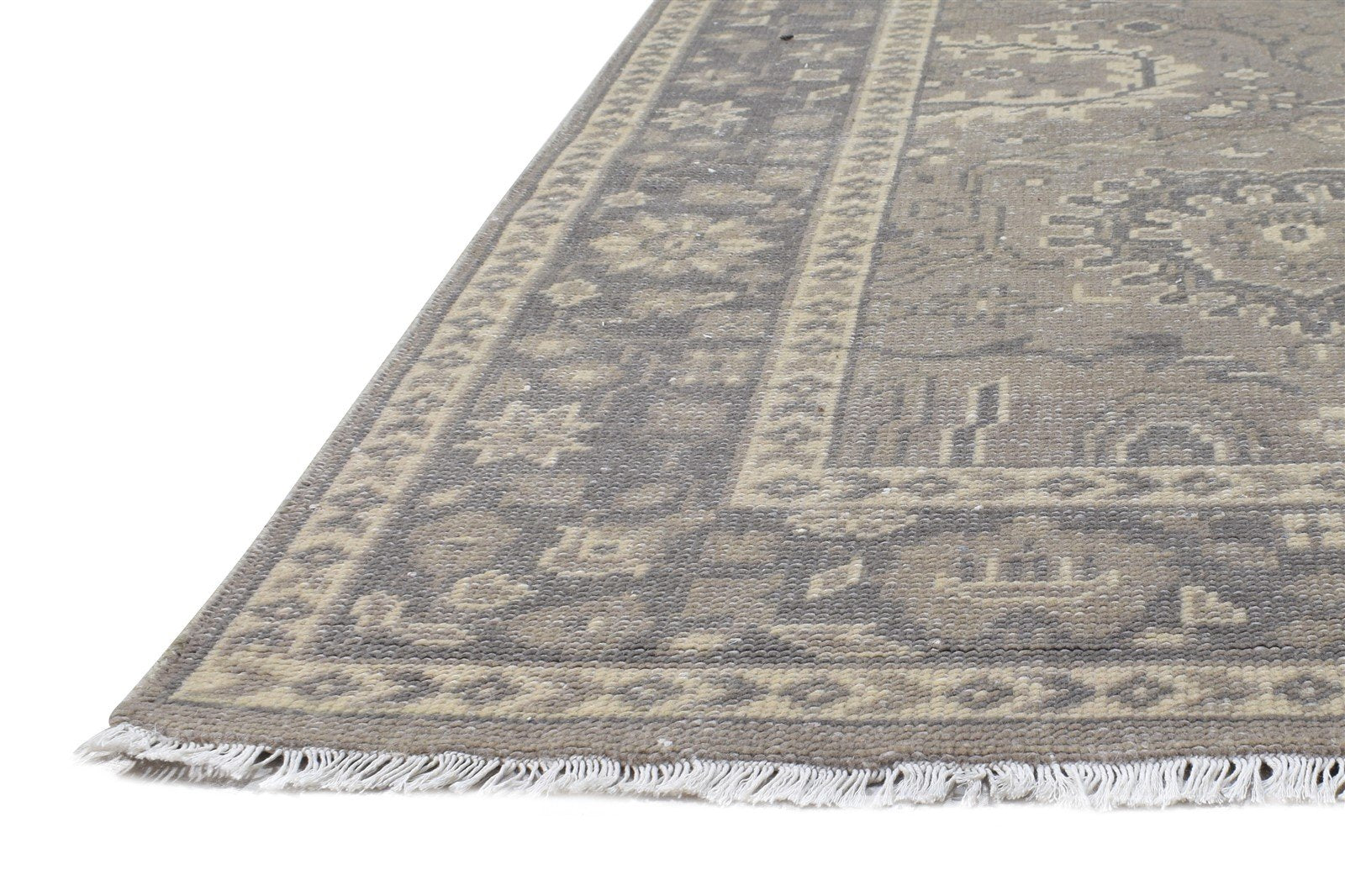 Grey Wool Rug 5' X 8' Persian Hand Knotted Nain Oriental Room Size Carpet 