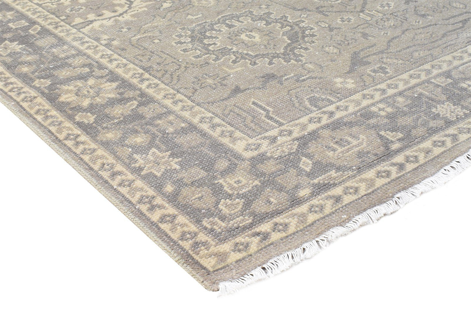 Grey Wool Rug 5' X 8' Persian Hand Knotted Nain Oriental Room Size Carpet 