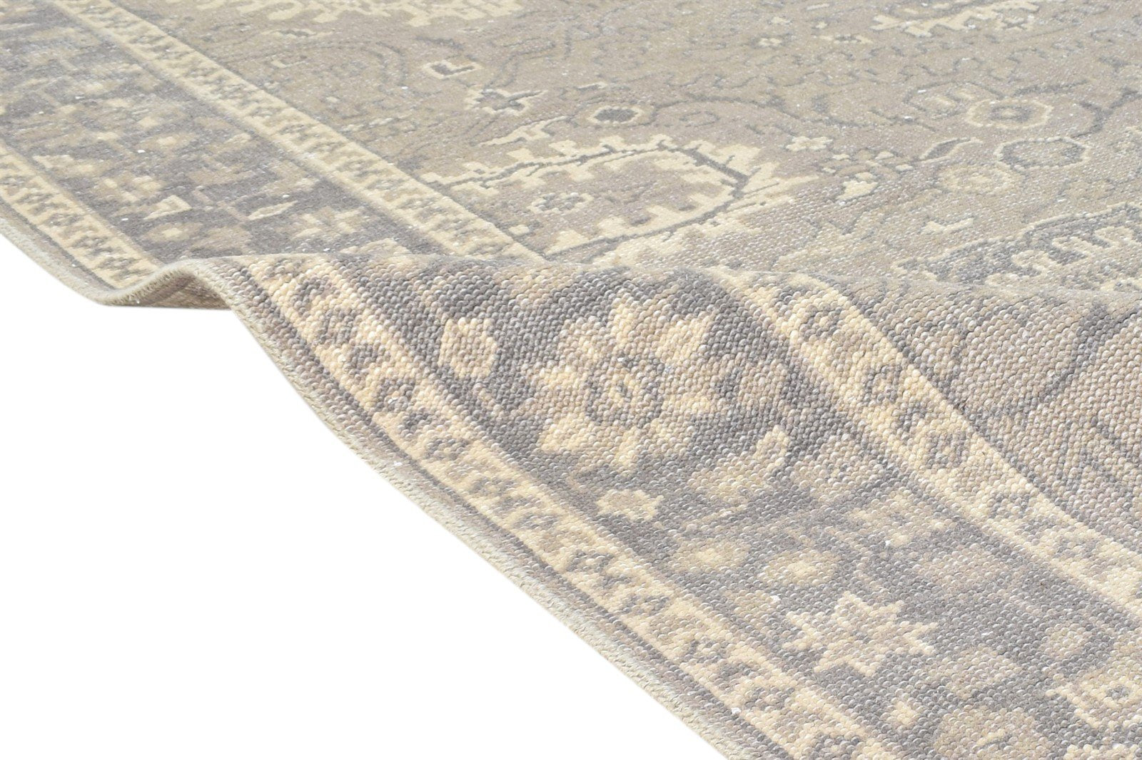 Grey Wool Rug 5' X 8' Persian Hand Knotted Nain Oriental Room Size Carpet 