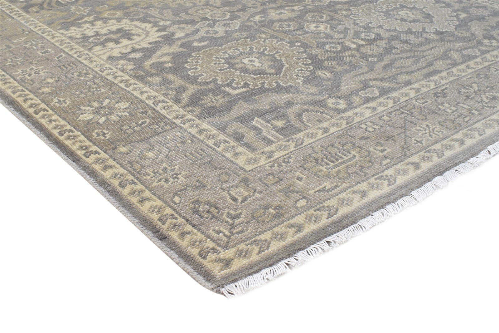 Grey Wool Rug 6' X 8' Persian Hand Knotted Nain Oriental Room Size Carpet 