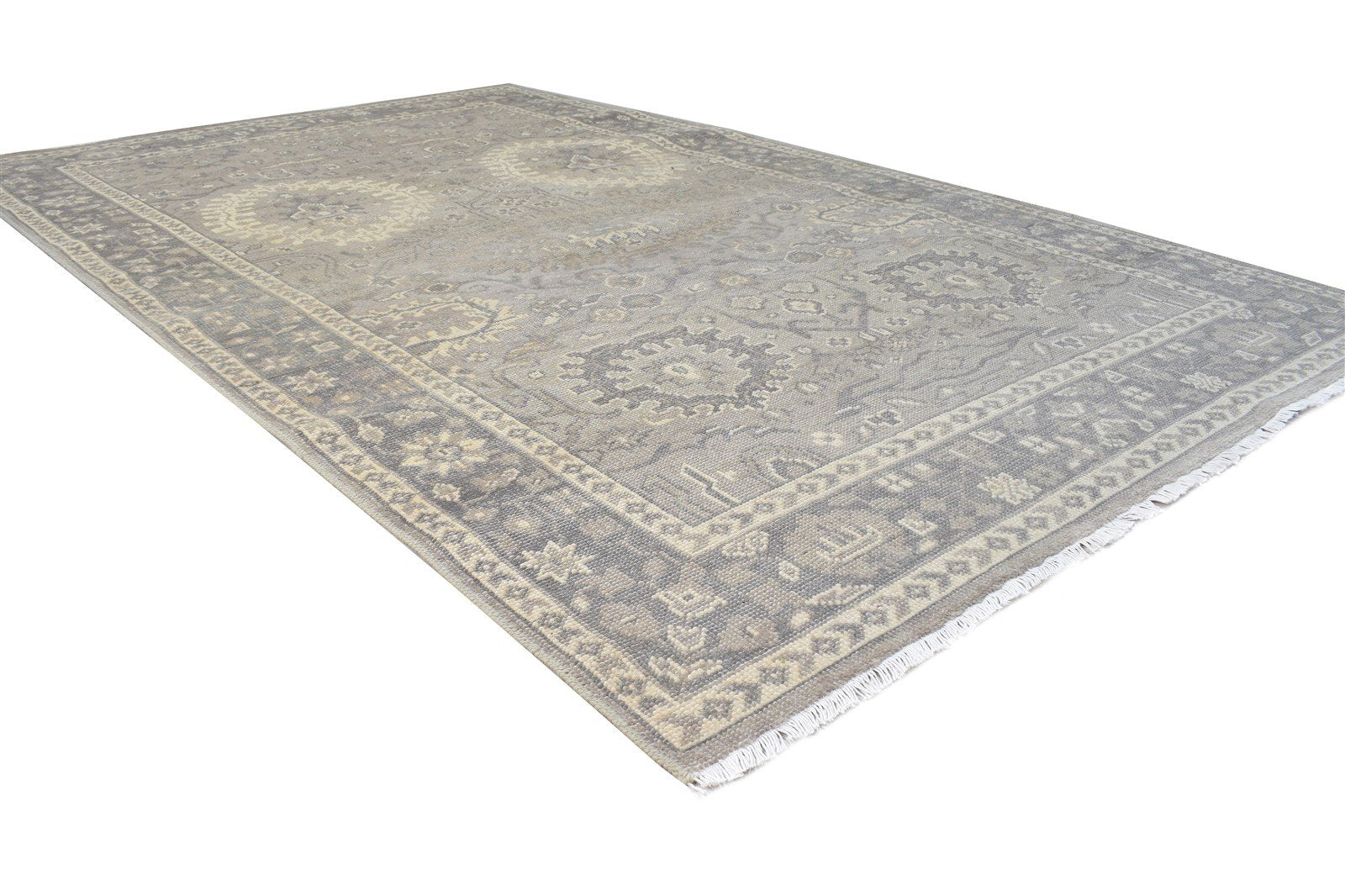 5' X 8' Rug Wool Grey Persian Hand Knotted Nain Oriental Room Size Carpet 