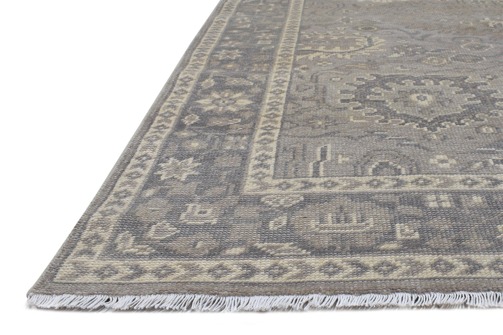 5' X 8' Rug Wool Grey Persian Hand Knotted Nain Oriental Room Size Carpet 