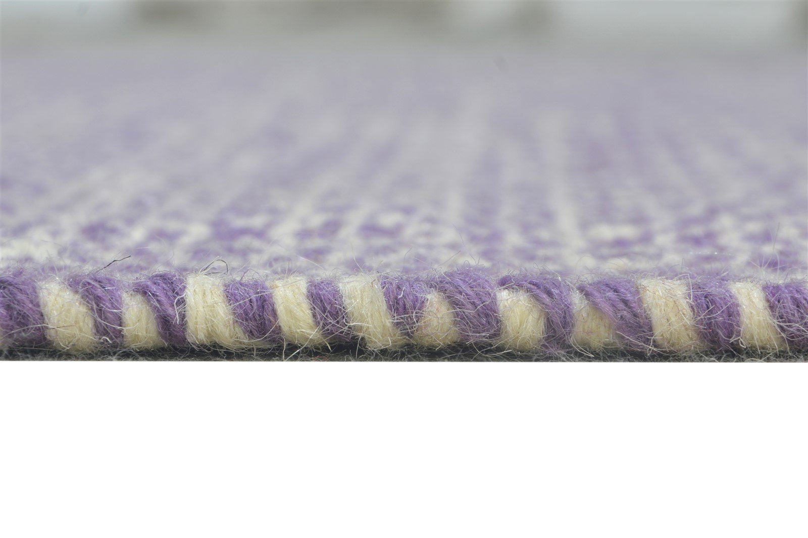 Wool Purple Rug 5' X 8' Modern Dhurrie Scandinavian Nordic Room Size Carpet 