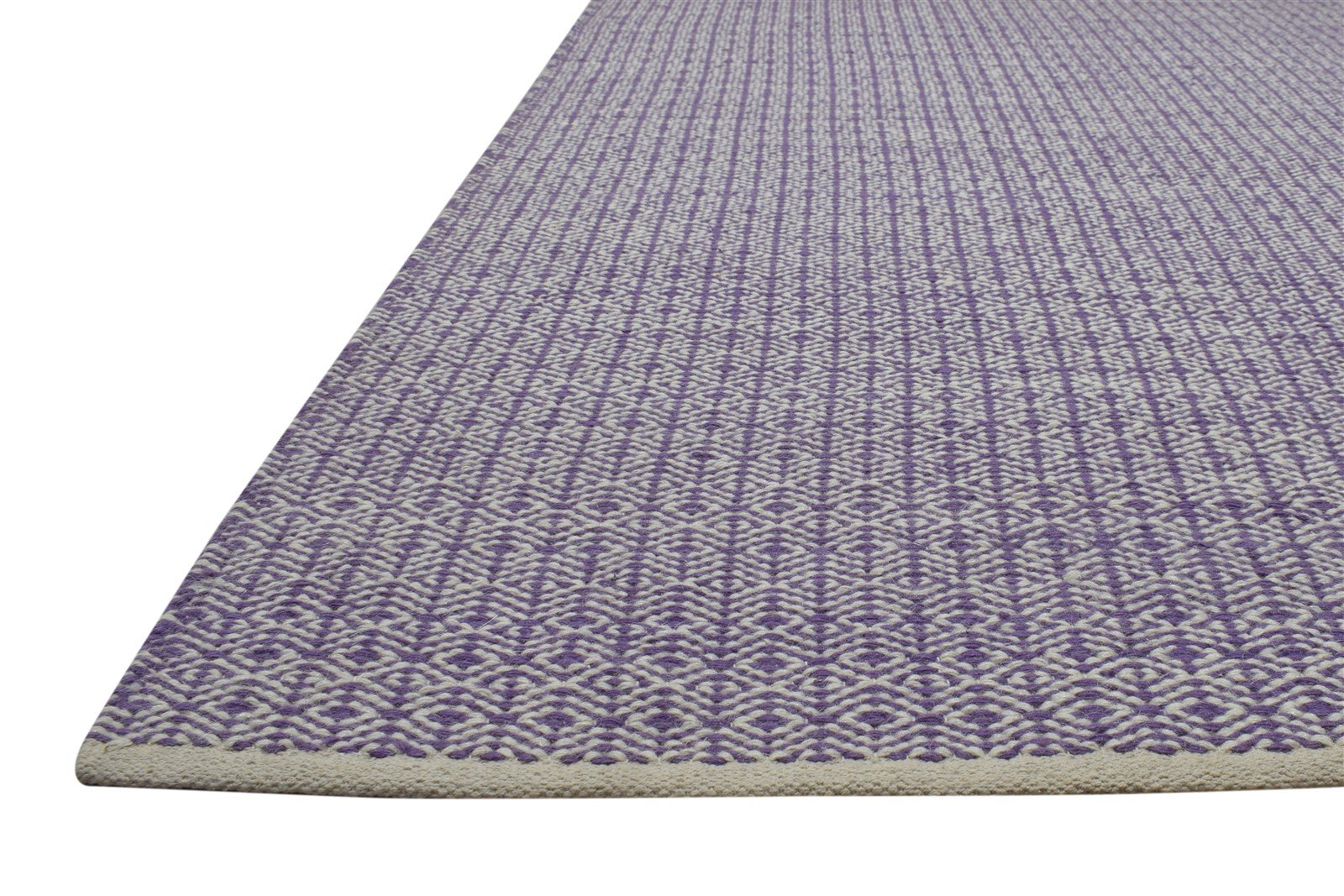 Wool Purple Rug 5' X 8' Modern Dhurrie Scandinavian Nordic Room Size Carpet 