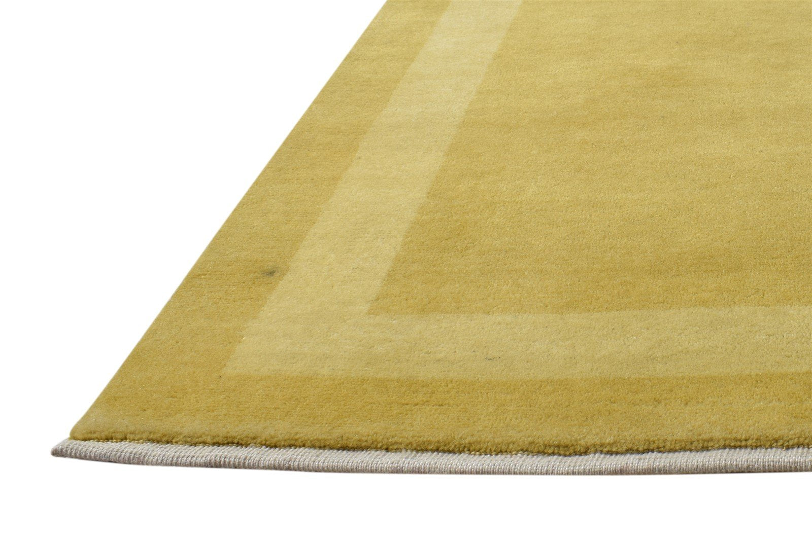 Hand Knotted Gold Wool Rug 2' X 3' Tribal Gabbeh Modern Small Carpet 