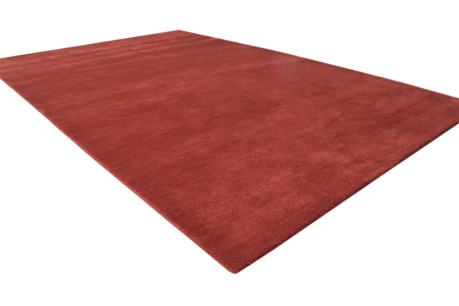 Wine Wool Rug 5' X 8' Modern Hand Tufted Scandinavian Solid Room Size Carpet 