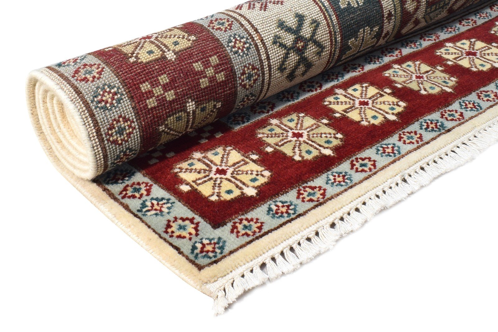 Wool Cream Rug 5' X 8' Persien Hand Knotted Kazak Oriental Room Size Carpet 