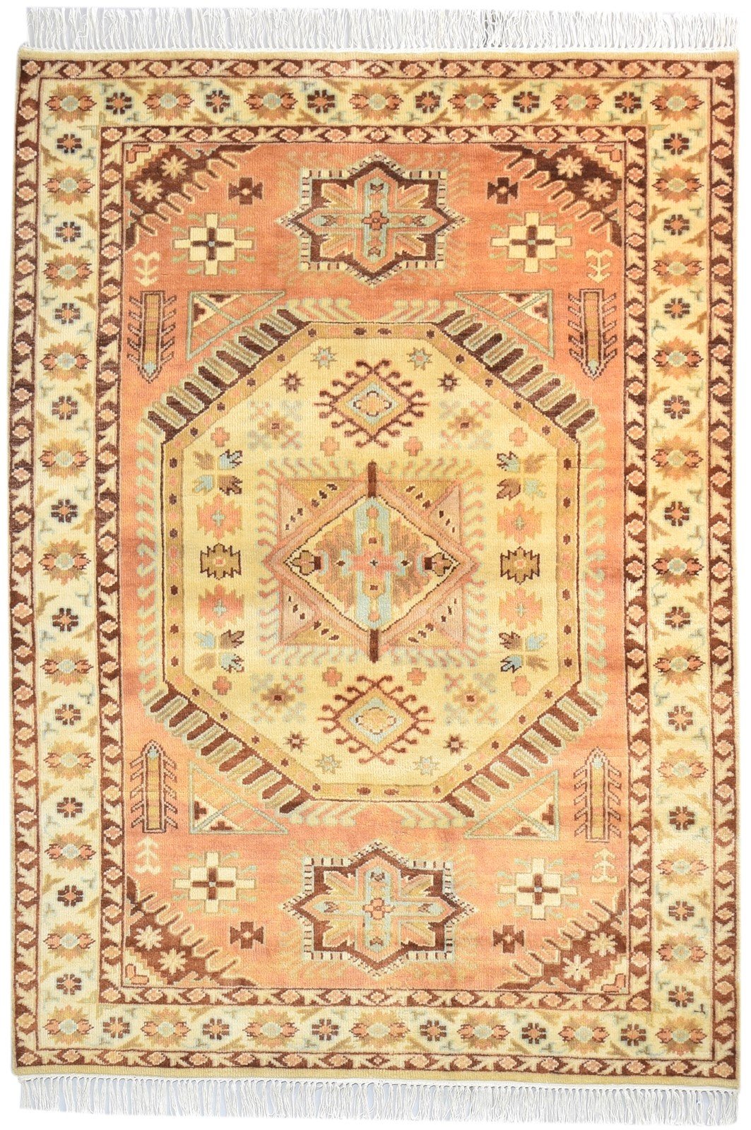 Wool Rust Rug 5' X 7' Persien Hand Knotted Kazak Oriental Room Size Carpet 