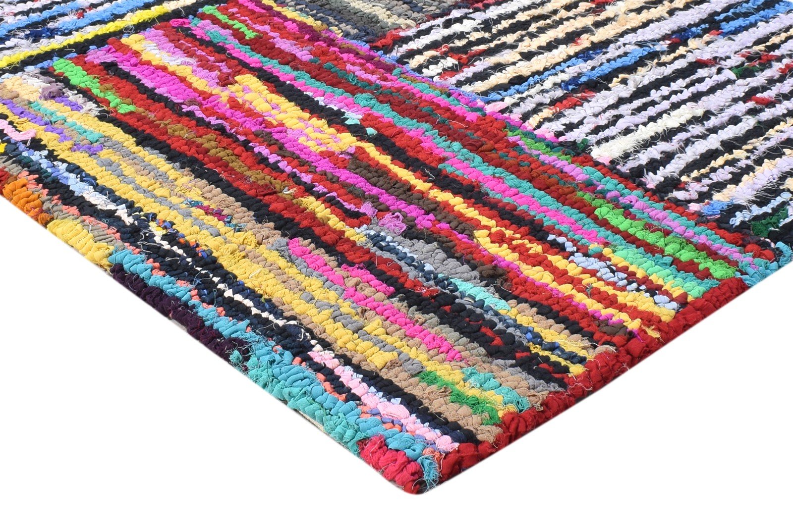 26X8 Rug Cotton Polyester Colorful Persian Hand Tufted Bijar Bohemian Small 