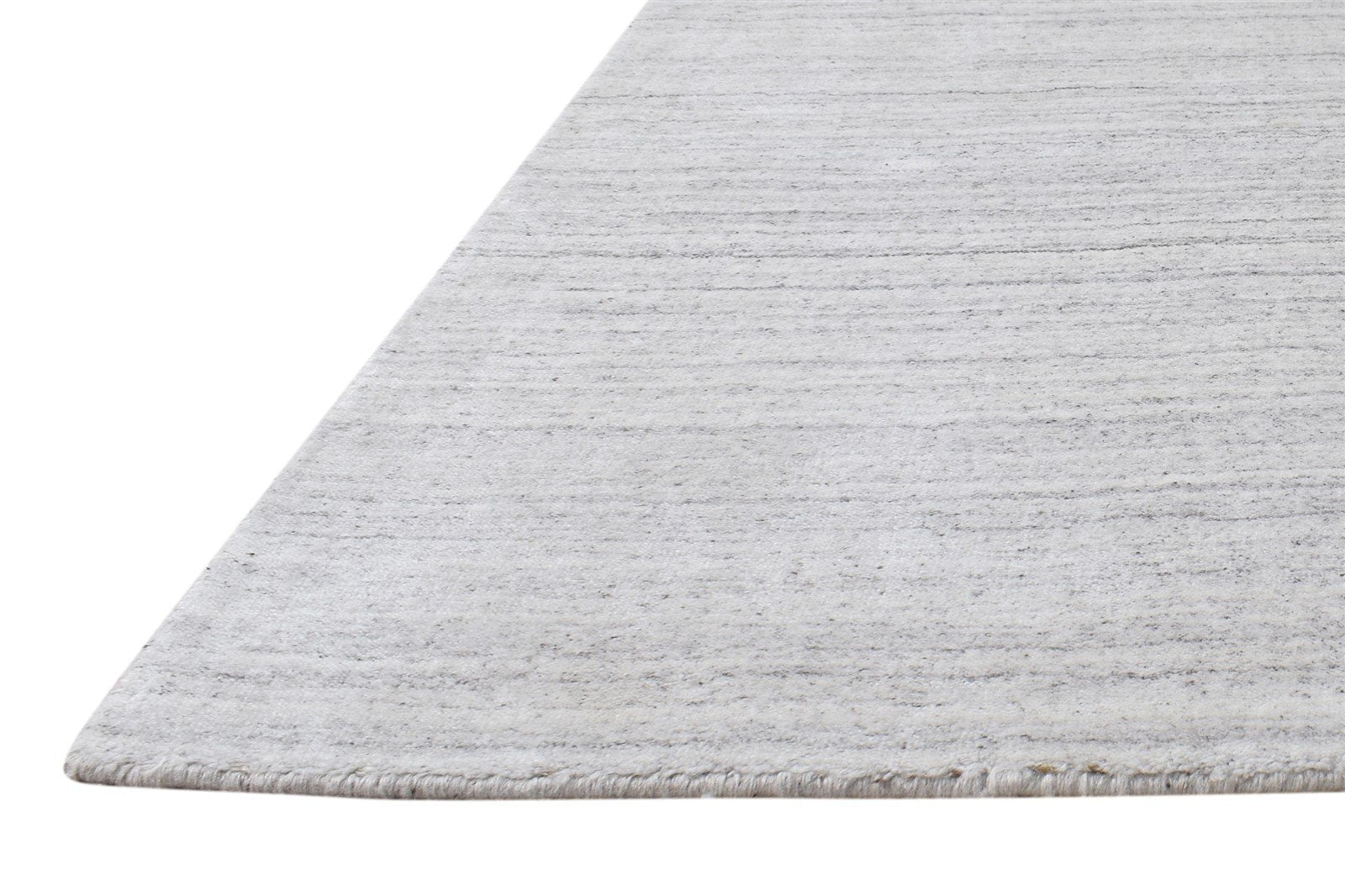 Handloom Grey Silk Rug 2' X 3' Modern Scandinavian Solid Small Carpet 