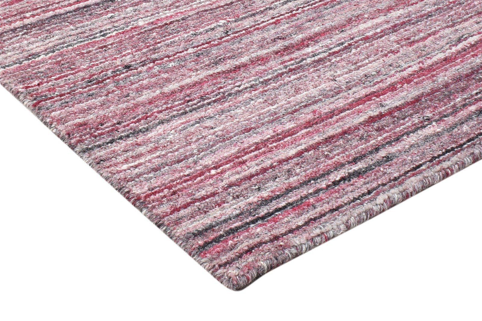 Wine Wool Rug 2' X 3' Modern Handloom Scandinavian Solid Small Carpet 