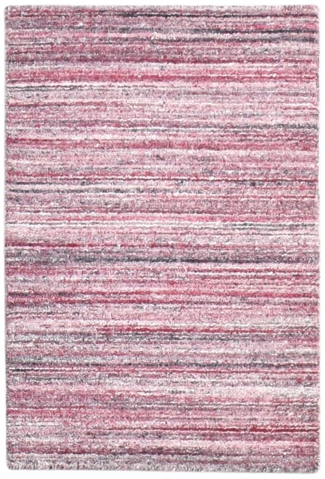 Wine Wool Rug 2' X 3' Modern Handloom Scandinavian Solid Small Carpet 