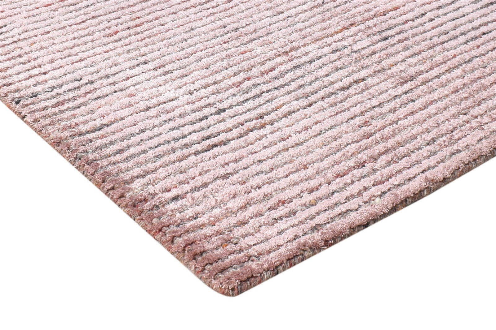 Handloom Wine Wool Rug 2' X 3' Modern Scandinavian Striped Small Carpet 