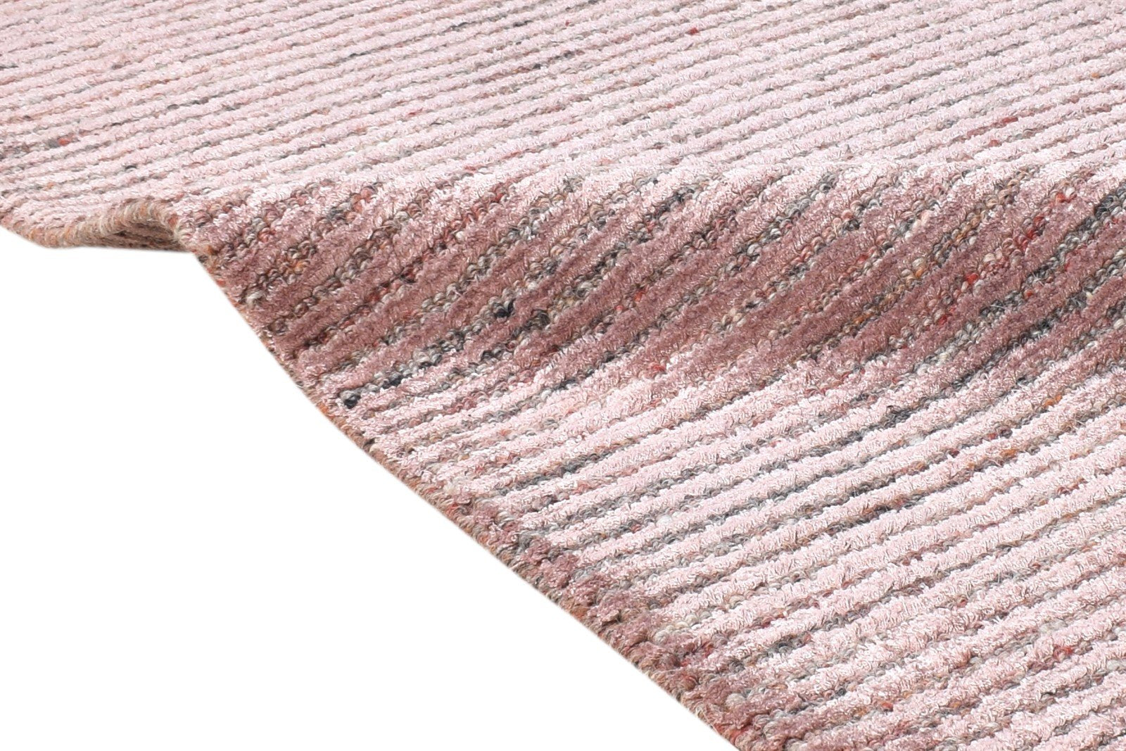 Handloom Wine Wool Rug 2' X 3' Modern Scandinavian Striped Small Carpet 