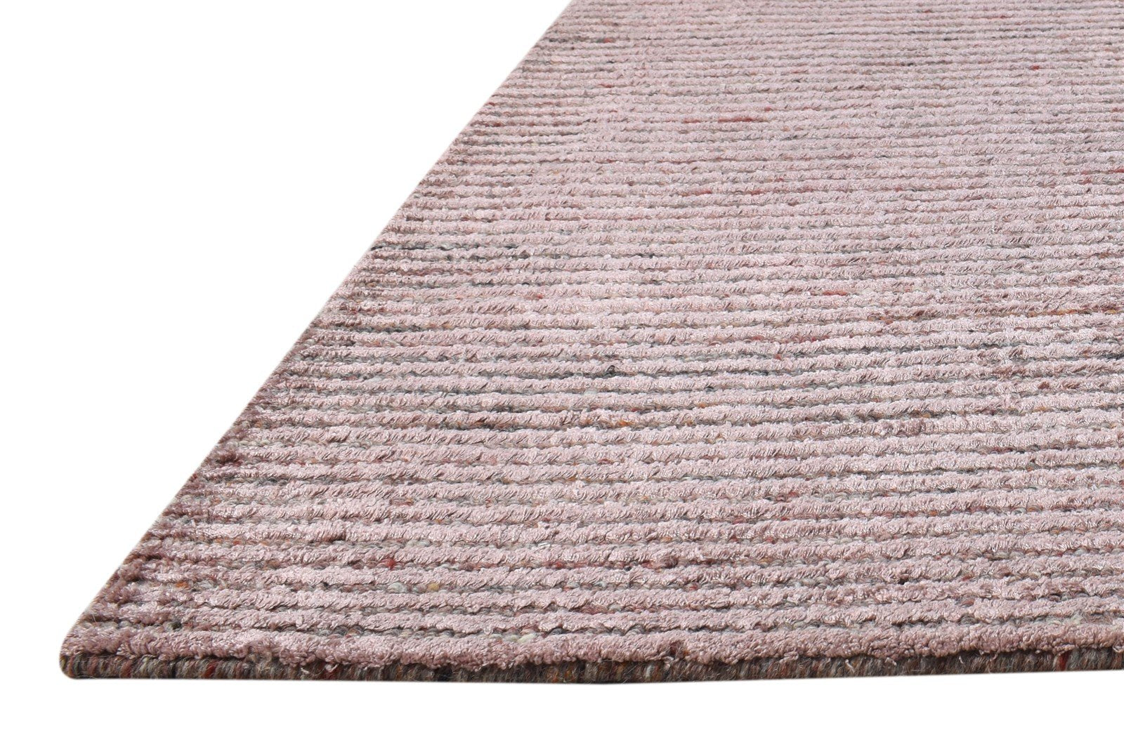 Handloom Wine Wool Rug 2' X 3' Modern Scandinavian Striped Small Carpet 