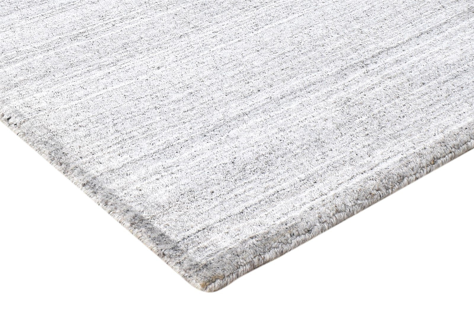 2' X 3' Rug Wool / Silk Grey Modern Handloom Scandinavian Solid Small Carpet 