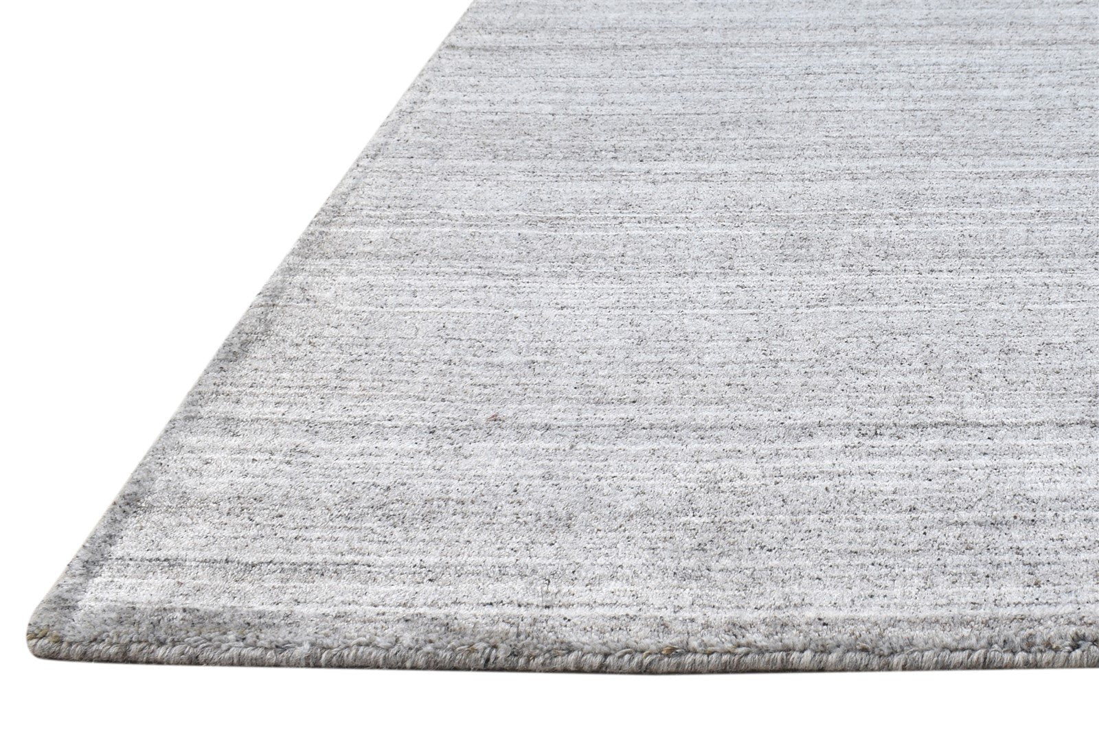 2' X 3' Rug Wool / Silk Grey Modern Handloom Scandinavian Solid Small Carpet 