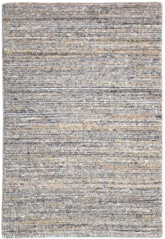 Wool Brown Rug 2' X 3' Modern Handloom Scandinavian Solid Small Carpet 