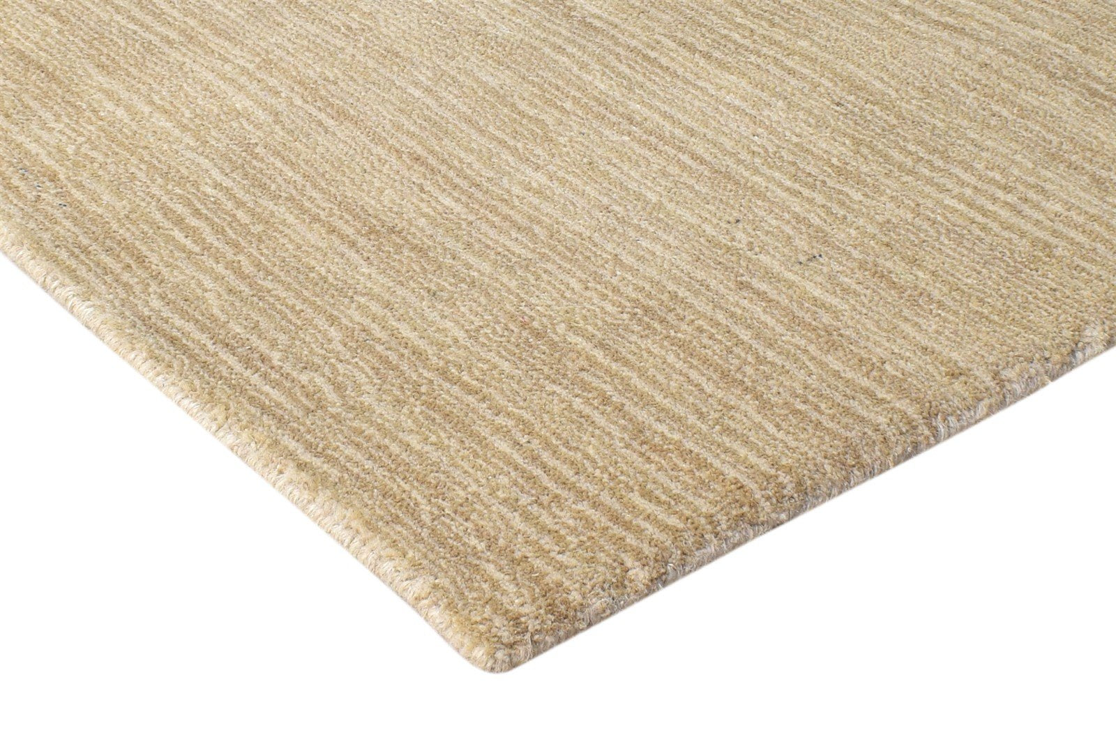 Handloom Brown Wool / Jute Rug 2' X 3' Modern Scandinavian Solid Small Carpet 