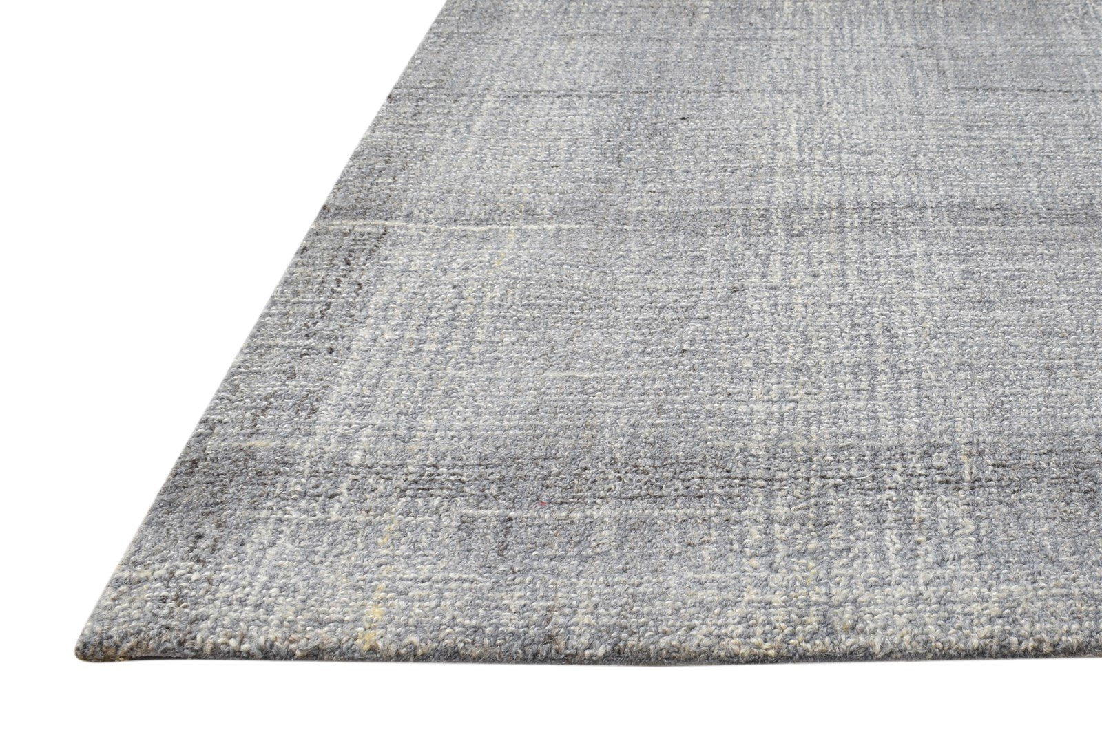 2' X 3' Rug Wool Grey Modern Handloom Scandinavian Solid Small Carpet 