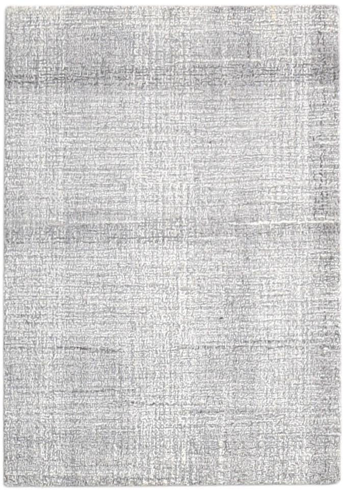 2' X 3' Rug Wool Grey Modern Handloom Scandinavian Solid Small Carpet 