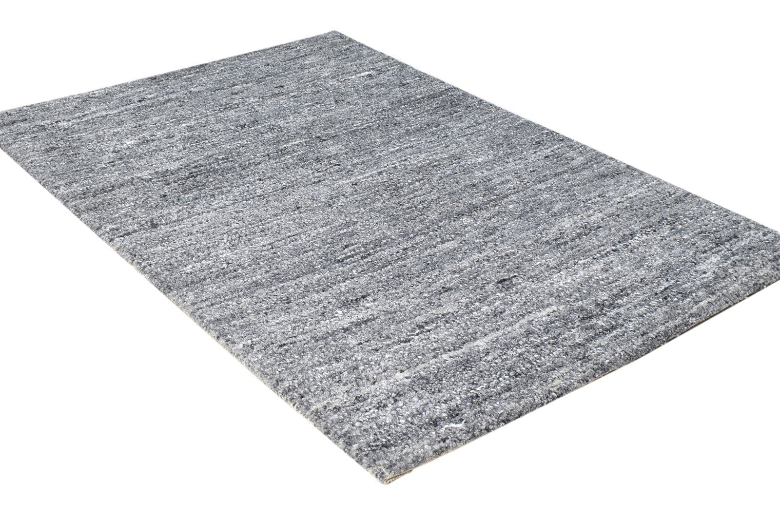 2' X 3' Rug Wool Charcoal Modern Hand Tufted Scandinavian Solid Small Carpet 