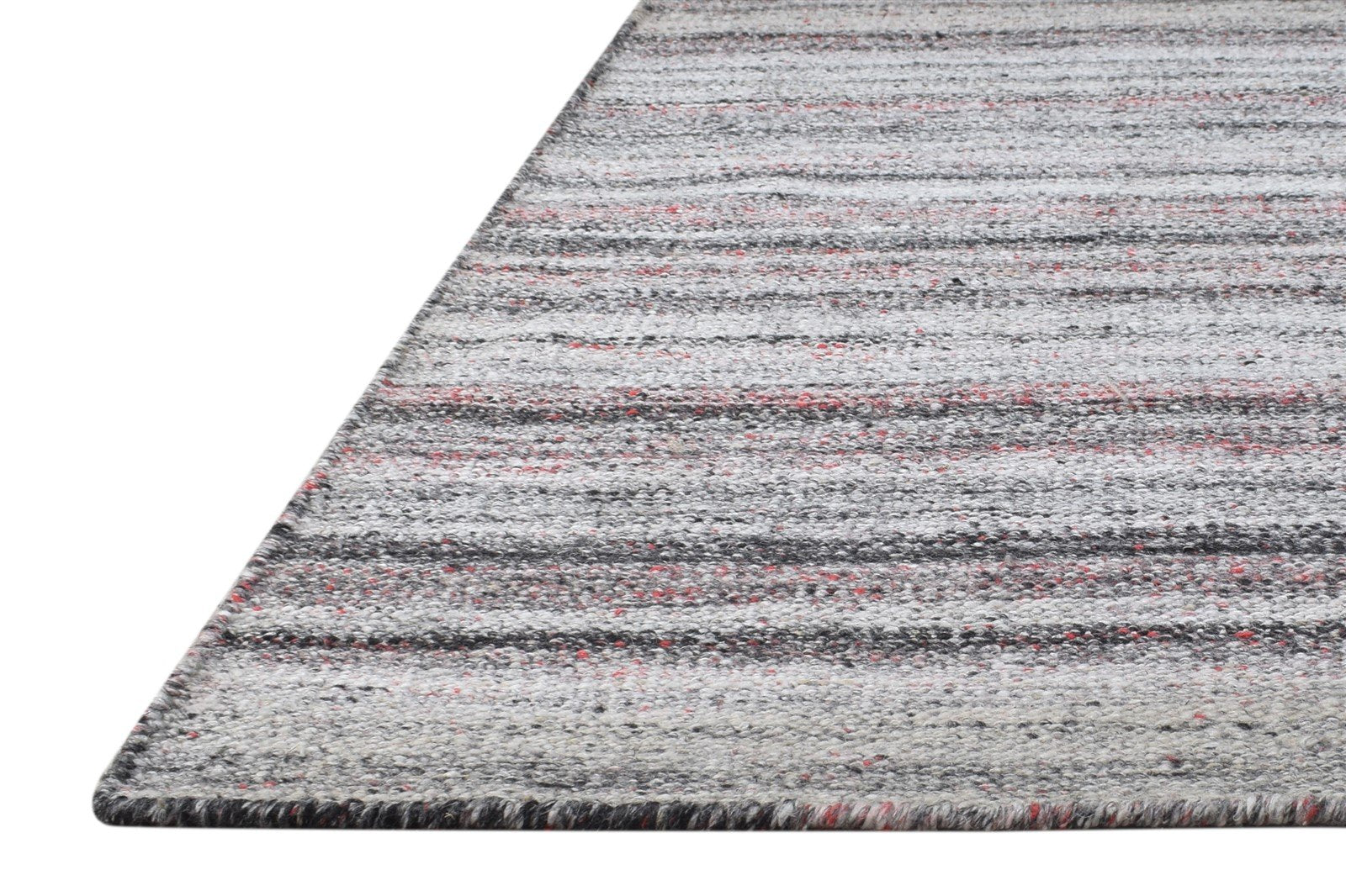 2' X 4' Rug Pet Yarn Grey Modern Flatweave Scandinavian Striped Small Carpet 