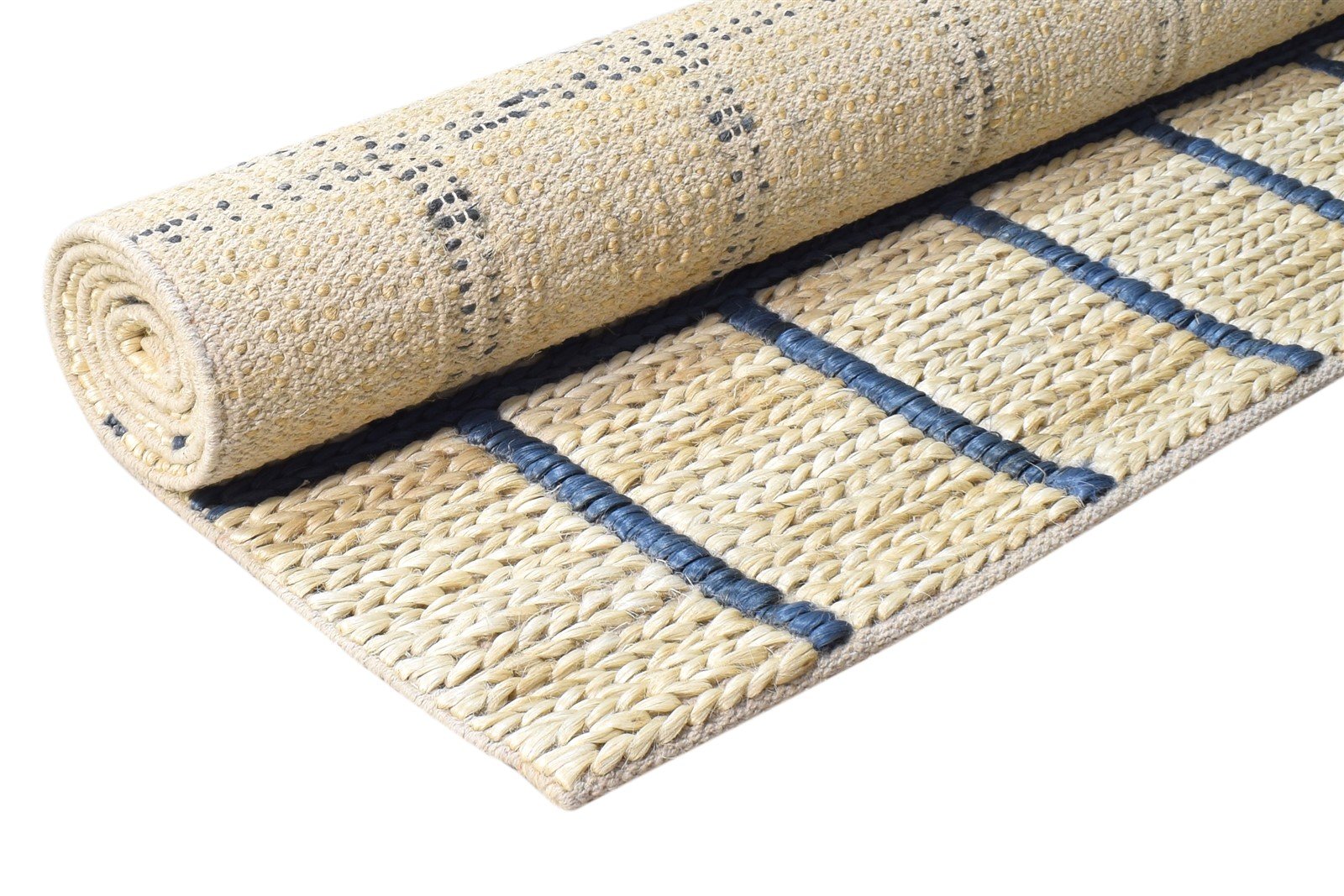 4' X 6' Rug Jute Beige Modern Hand-Hooked Moroccan Modern Room Size Carpet 