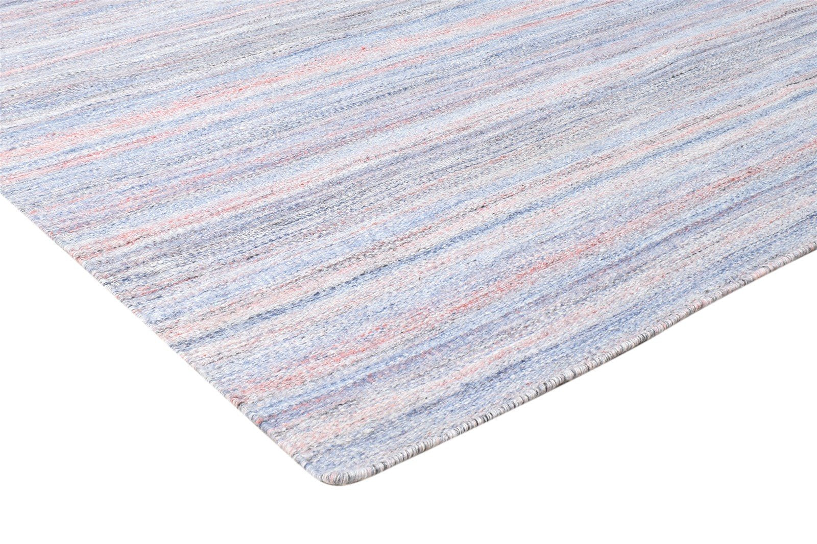 4' X 6' Rug Pet Yarn Purple Modern Flatweave Bohemian Striped Room Size Carpet 