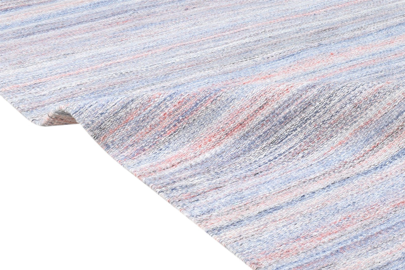 4' X 6' Rug Pet Yarn Purple Modern Flatweave Bohemian Striped Room Size Carpet 