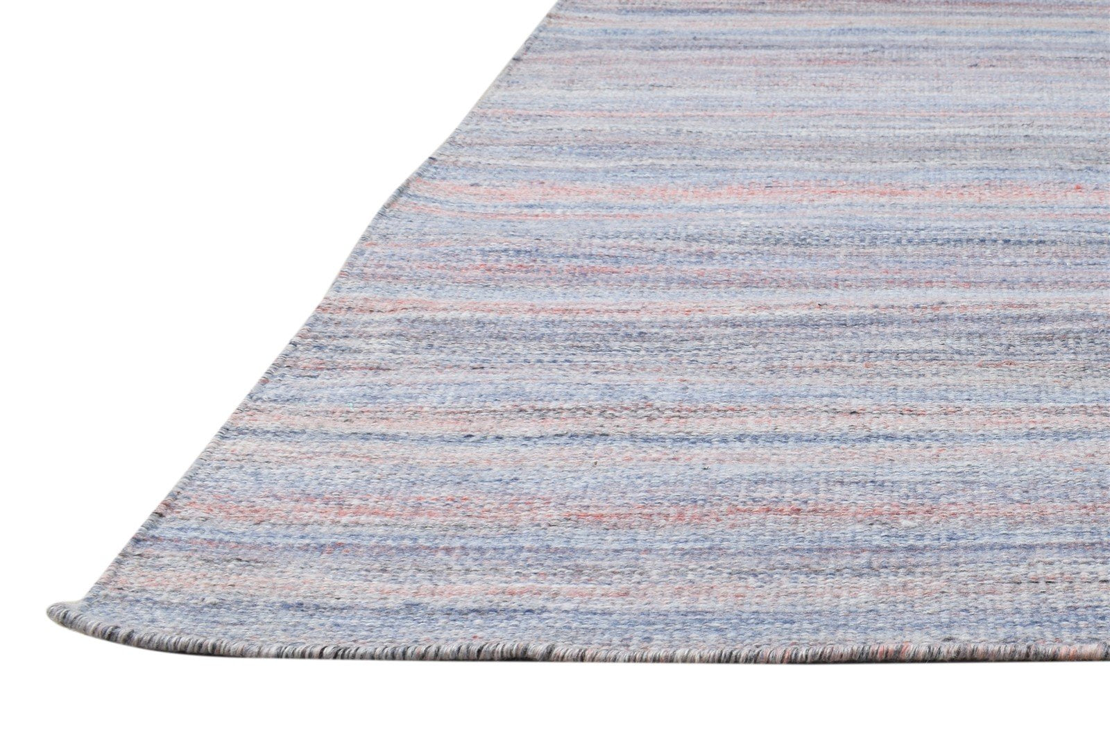 4' X 6' Rug Pet Yarn Purple Modern Flatweave Bohemian Striped Room Size Carpet 