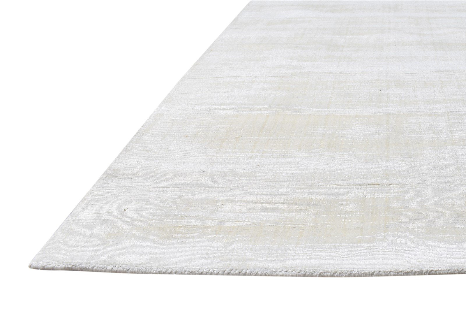 Cream Silk Rug 5' X 7' Modern Handloom Scandinavian Solid Room Size Carpet 