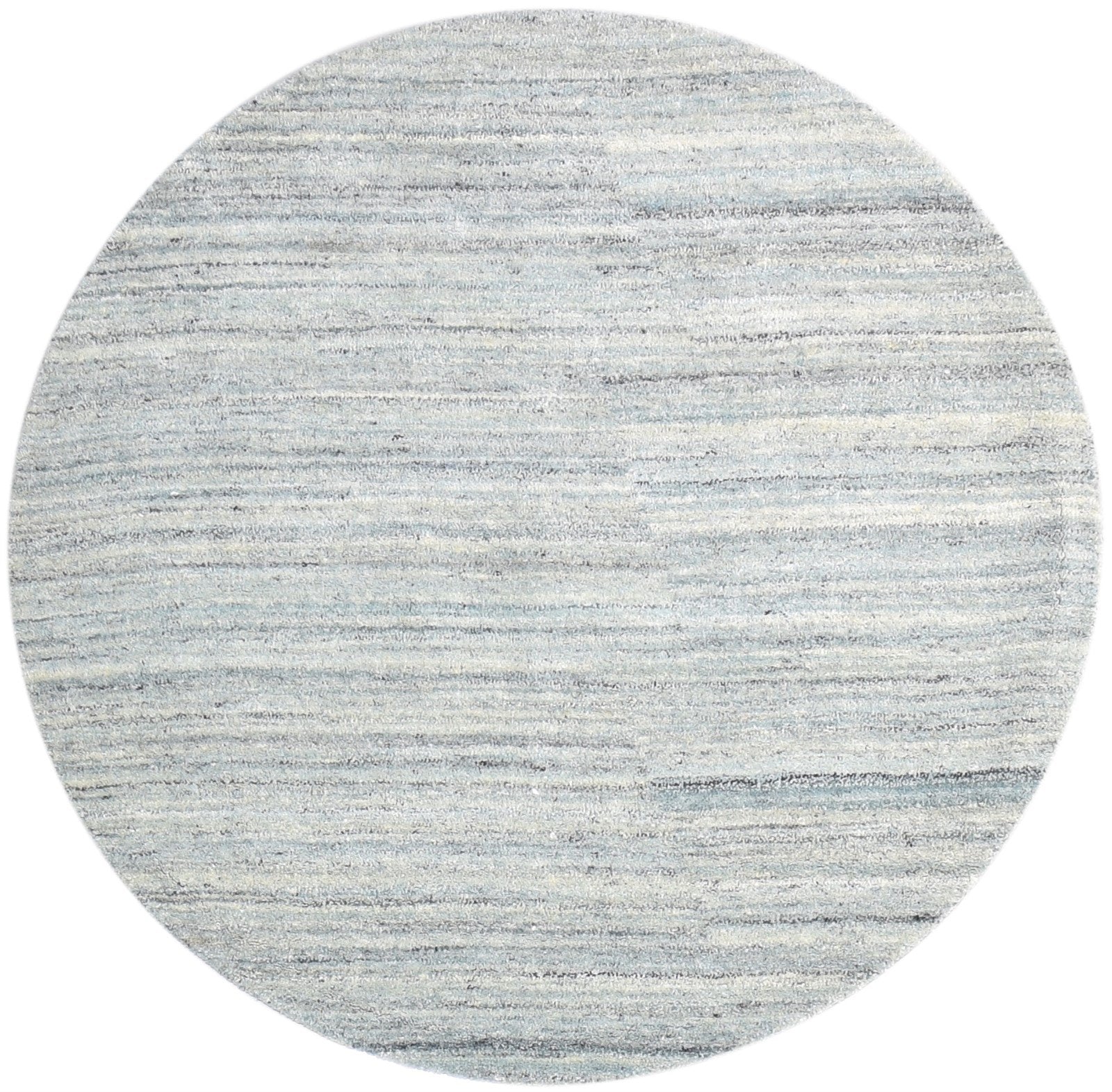 Wool Grey Rug 5' X 5' Modern Handloom Scandinavian Solid Room Size Carpet 