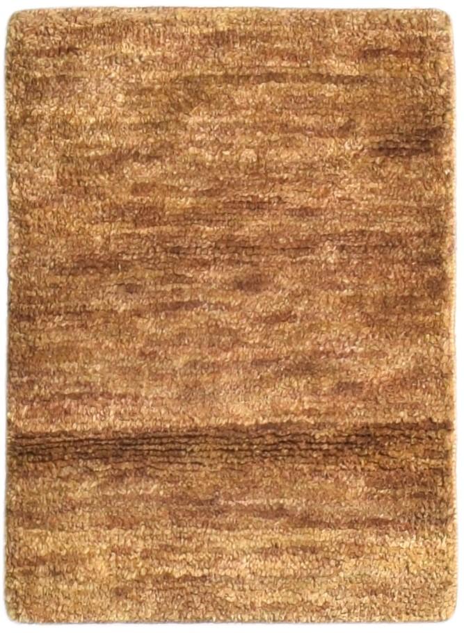 Hemp Brown Rug 2' X 3' Modern Hand Knotted Scandinavian Solid Small Carpet 