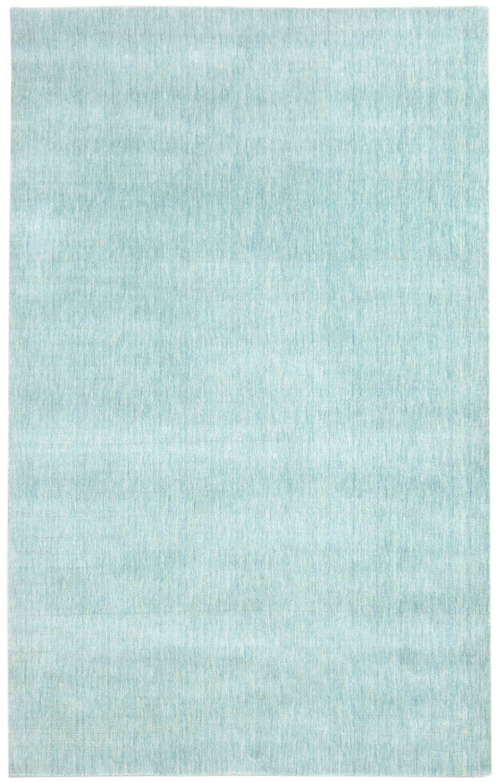 Blue Wool Rug 5' X 8' Modern Hand Woven Scandinavian Solid Room Size Carpet 